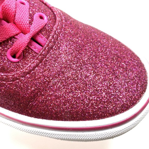Youth Pink Glitter Vans - Low Top - Size 2.5 - Picture 7 of 8
